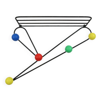 Coat rack design metal colored balls 70cm