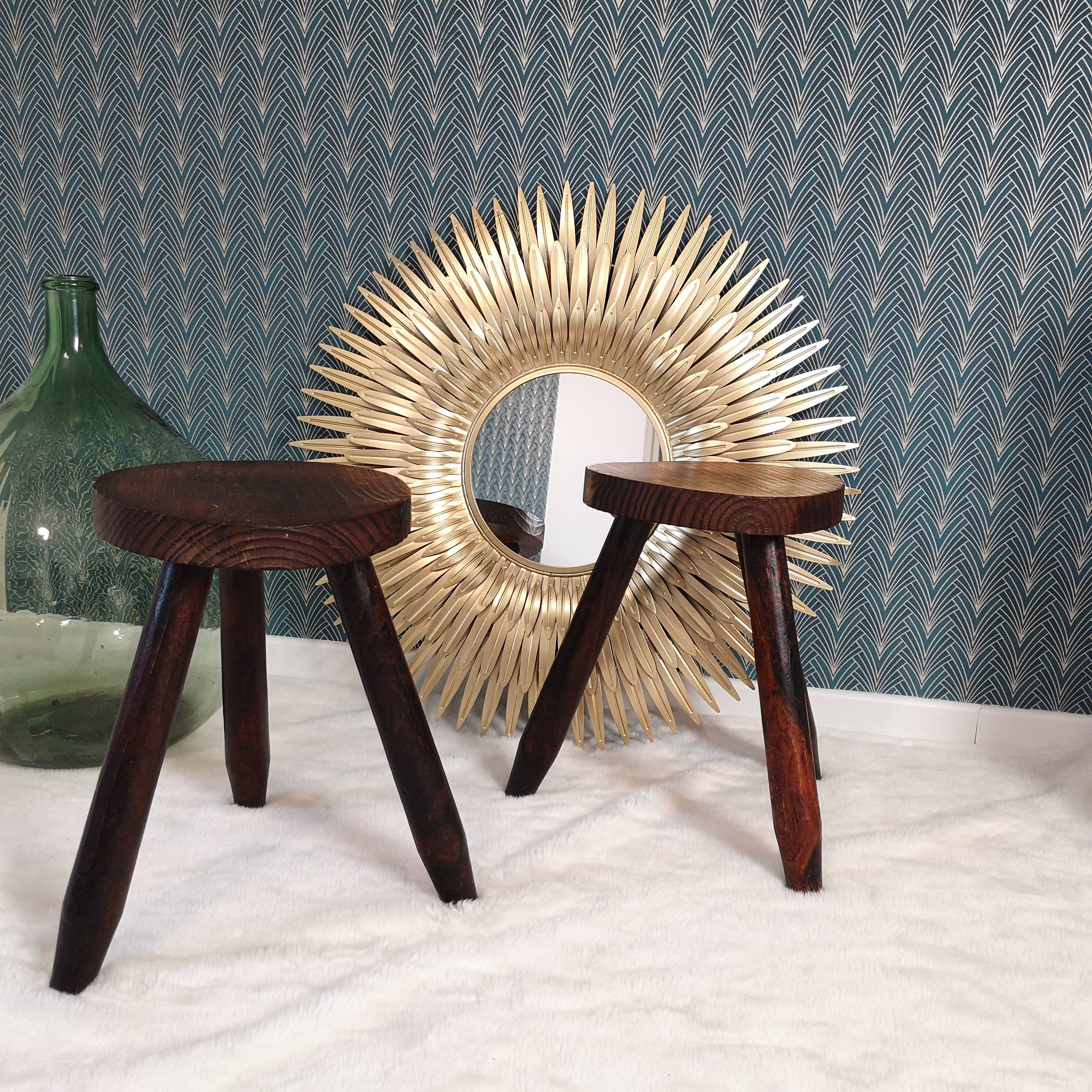 Pair of tripod stools