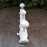 White wooden wall coat rack