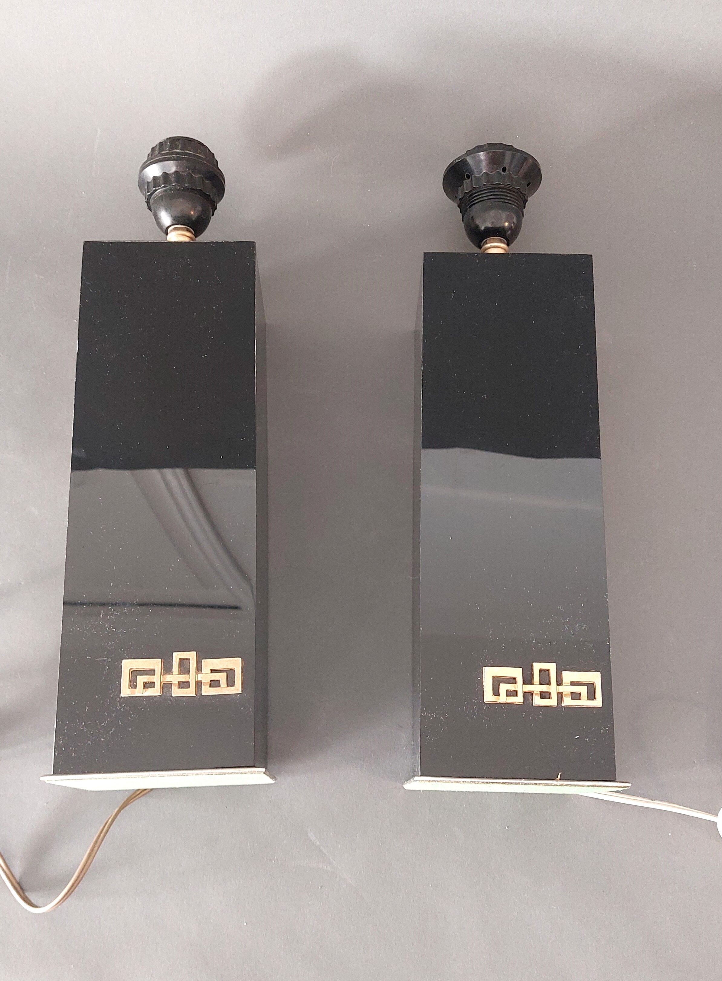 Pair of lamps 1960/1970 black.