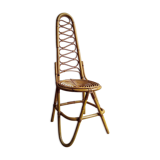 Chair rattan french work of the 1960