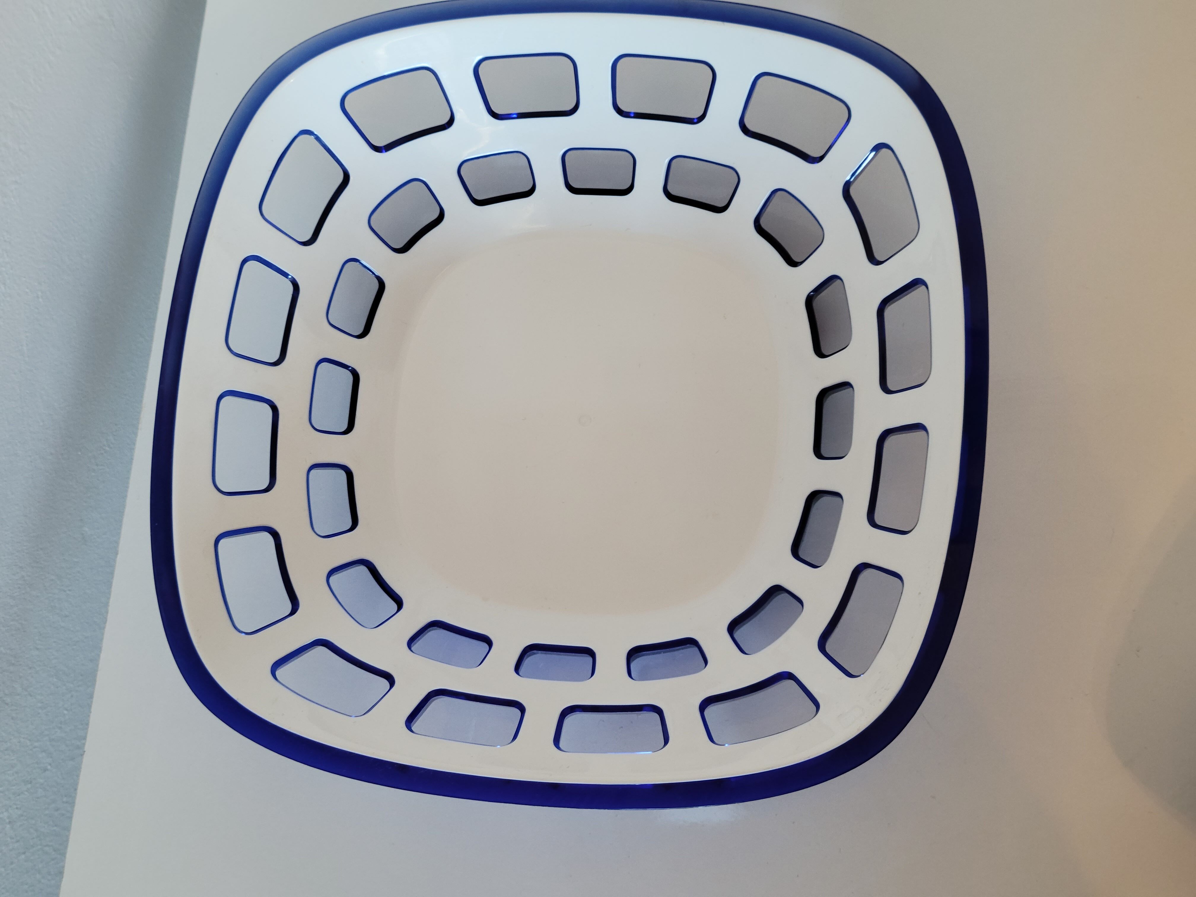 Vintage bread basket and bowl cup Guzzini design Italy