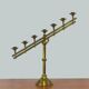 Church candelabra in gilded brass at the end of the 19th century