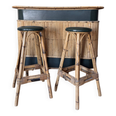 Vintage rattan bar