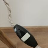 Table lamp woven in cotton and jute thread