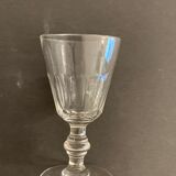 5 old glass glasses, model Cato de Saint Louis, XXth century