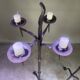 Pair of wrought iron candelabras