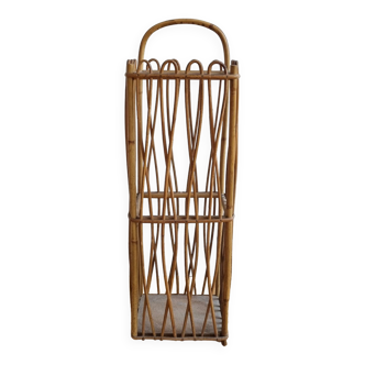 Vintage rattan bread hutch