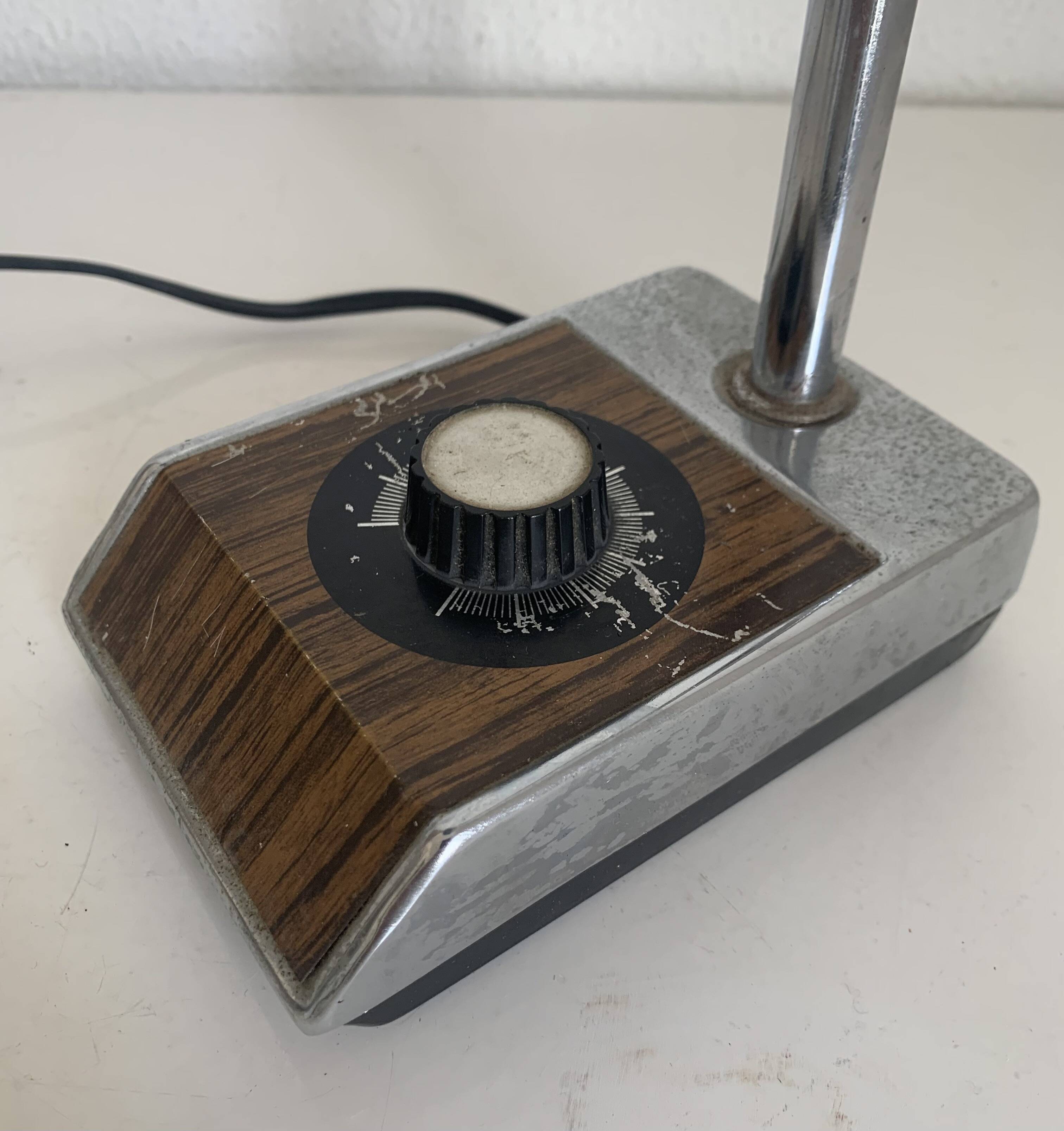 Vintage 1970 desk bedside lamp with dimmer Chiely engineer child - 40 cm