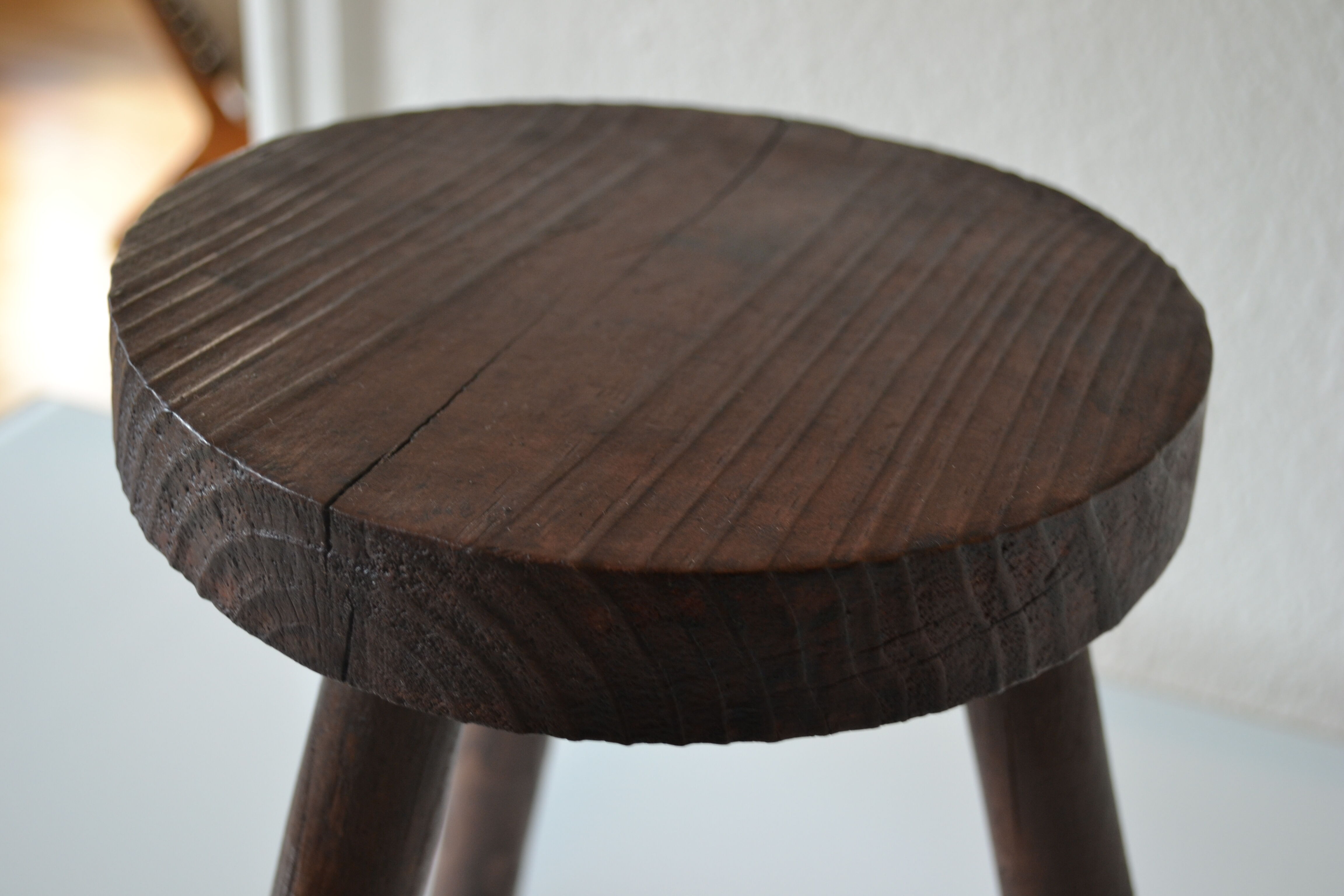 Brutalist modernist tripod stool 1950