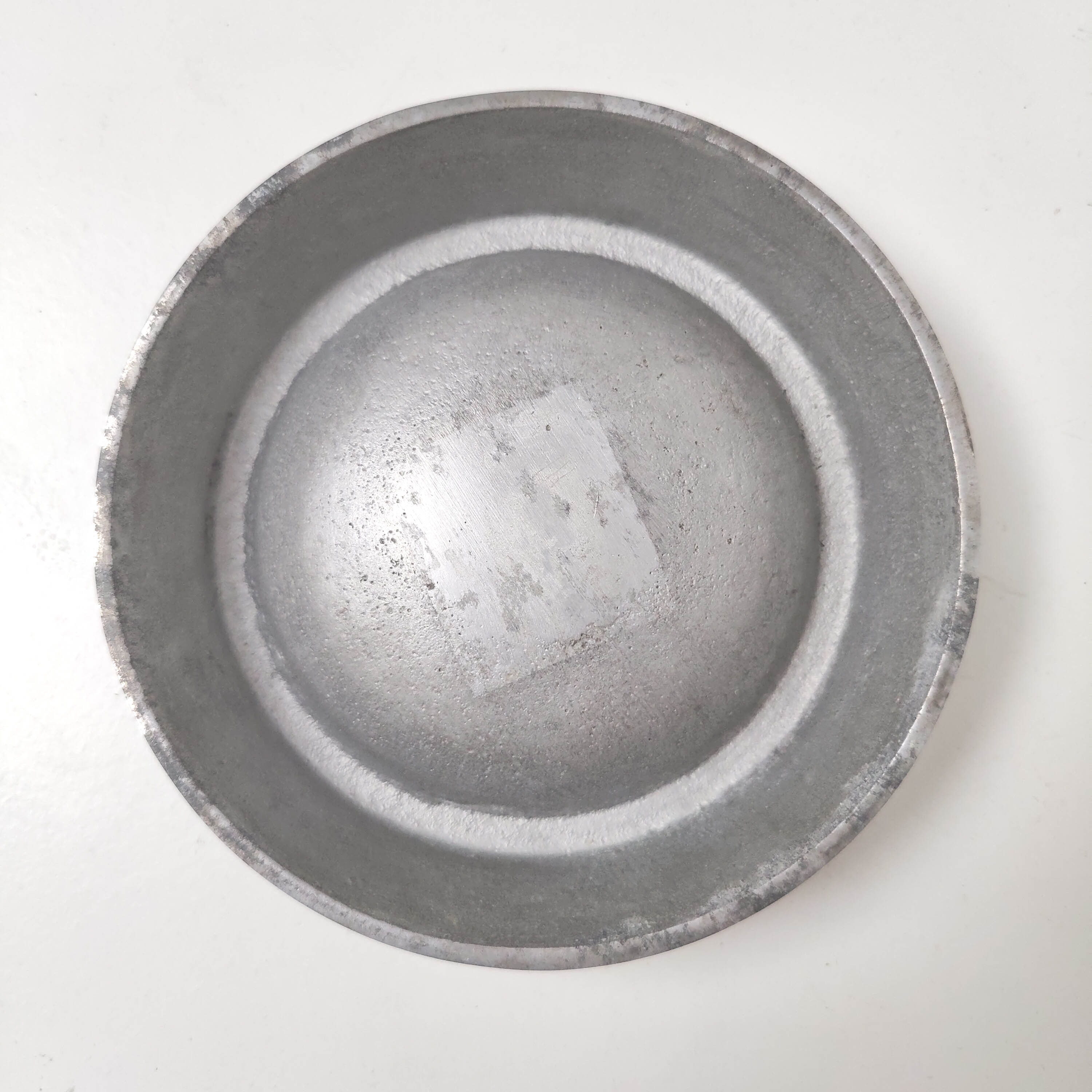 Cendrier rond vintage bistrot années 50 fonte aluminium