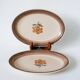 Duo of Gien sandstone bowls with flowers 1970