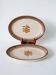 Duo of Gien sandstone bowls with flowers 1970