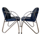 Souvignet chairs tubular chrome vintage modernist