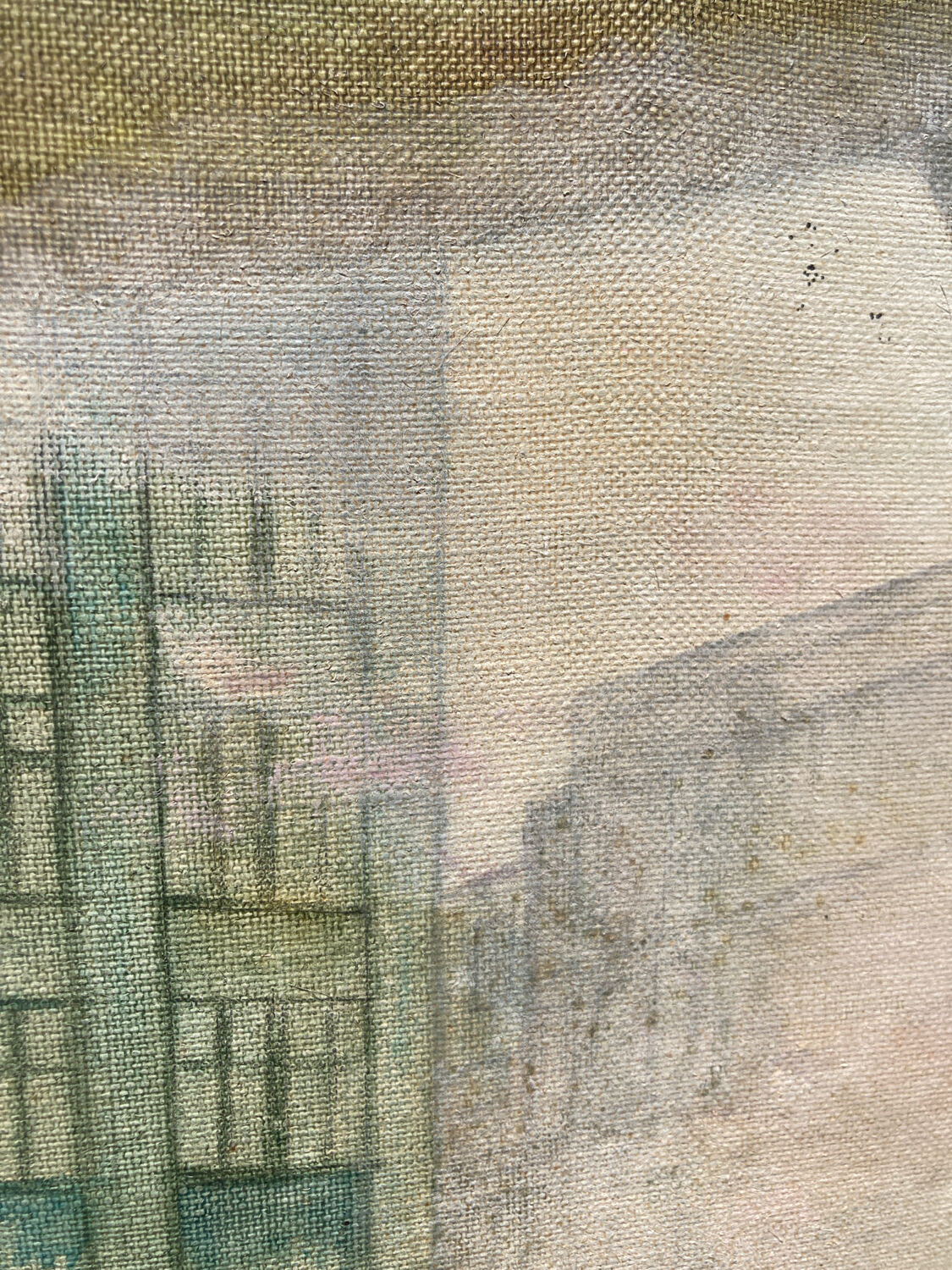 Anxian painting Painting seller of brown on vintage canvas