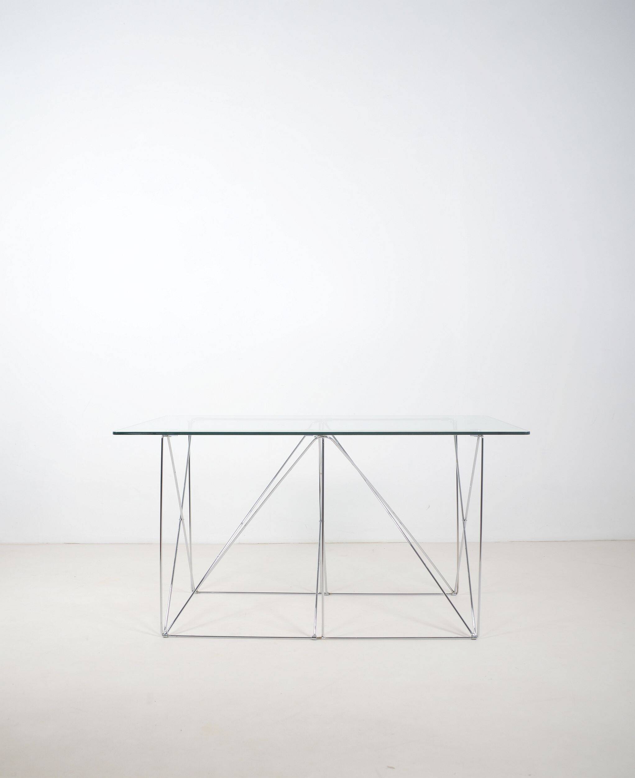 Table à manger minimaliste conçue par Max Sauze, années 1970