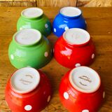 Porcelain bowls Longchamps polka dots