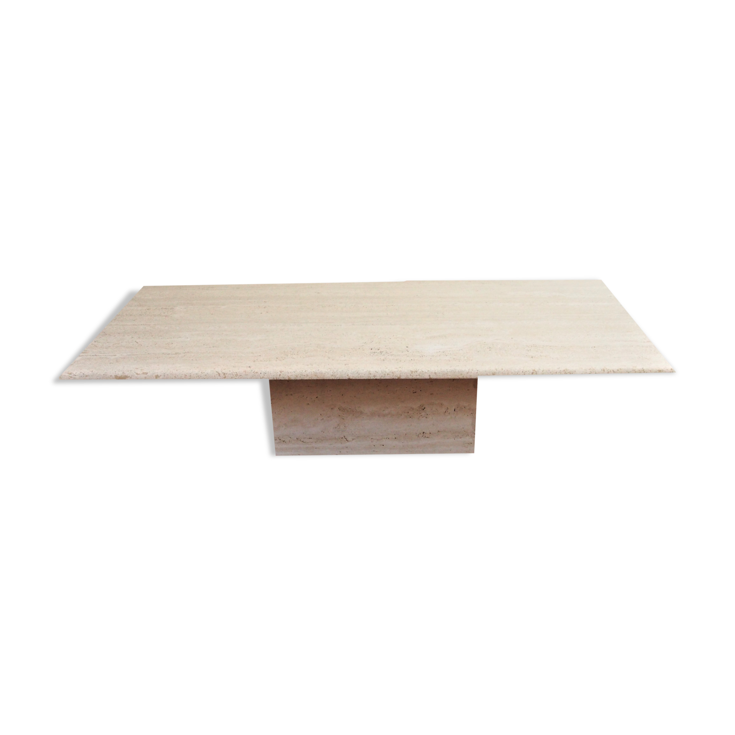 Travertine coffee table