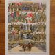 Original lithograph on the First World War (troops + map)