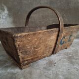 Antique picking basket harvest tray picking basket french