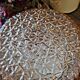 Large vintage ceiling or wall lamp in tinted molded glass with flower decoration