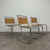 3 B33 Marcel Breuer chairs, 1980, leather