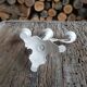 Candlestick candlestick 3 lights patinated white aged effect