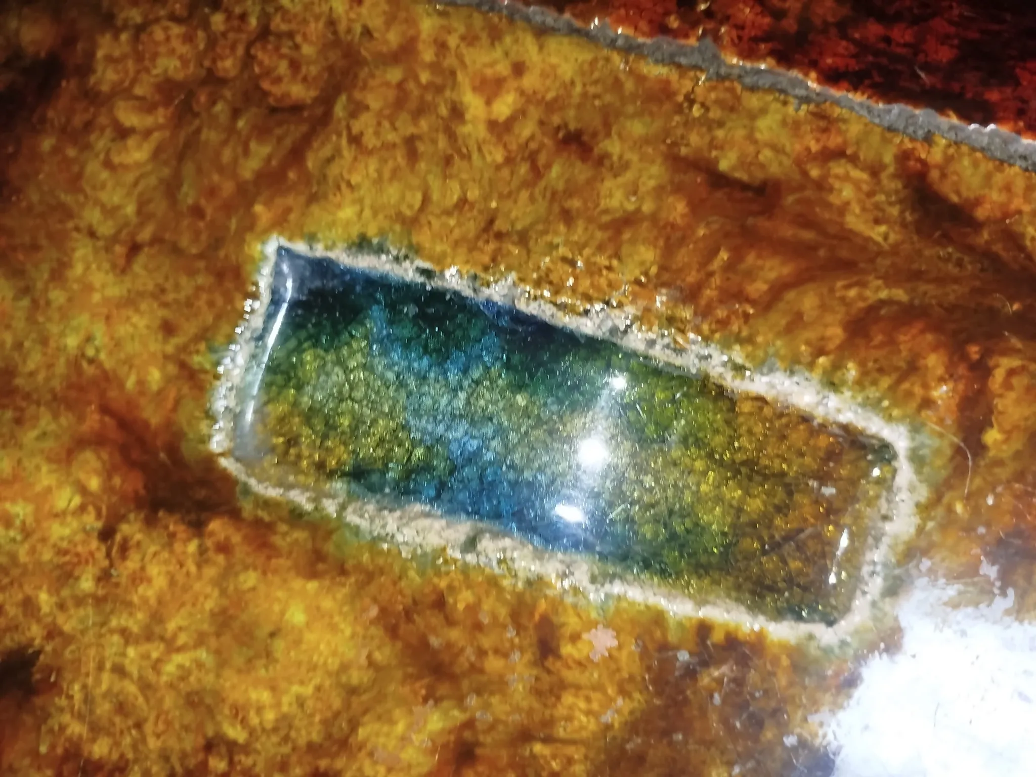 Coffee table in glazed lava stone by Robert & Jean Cloutier 1950