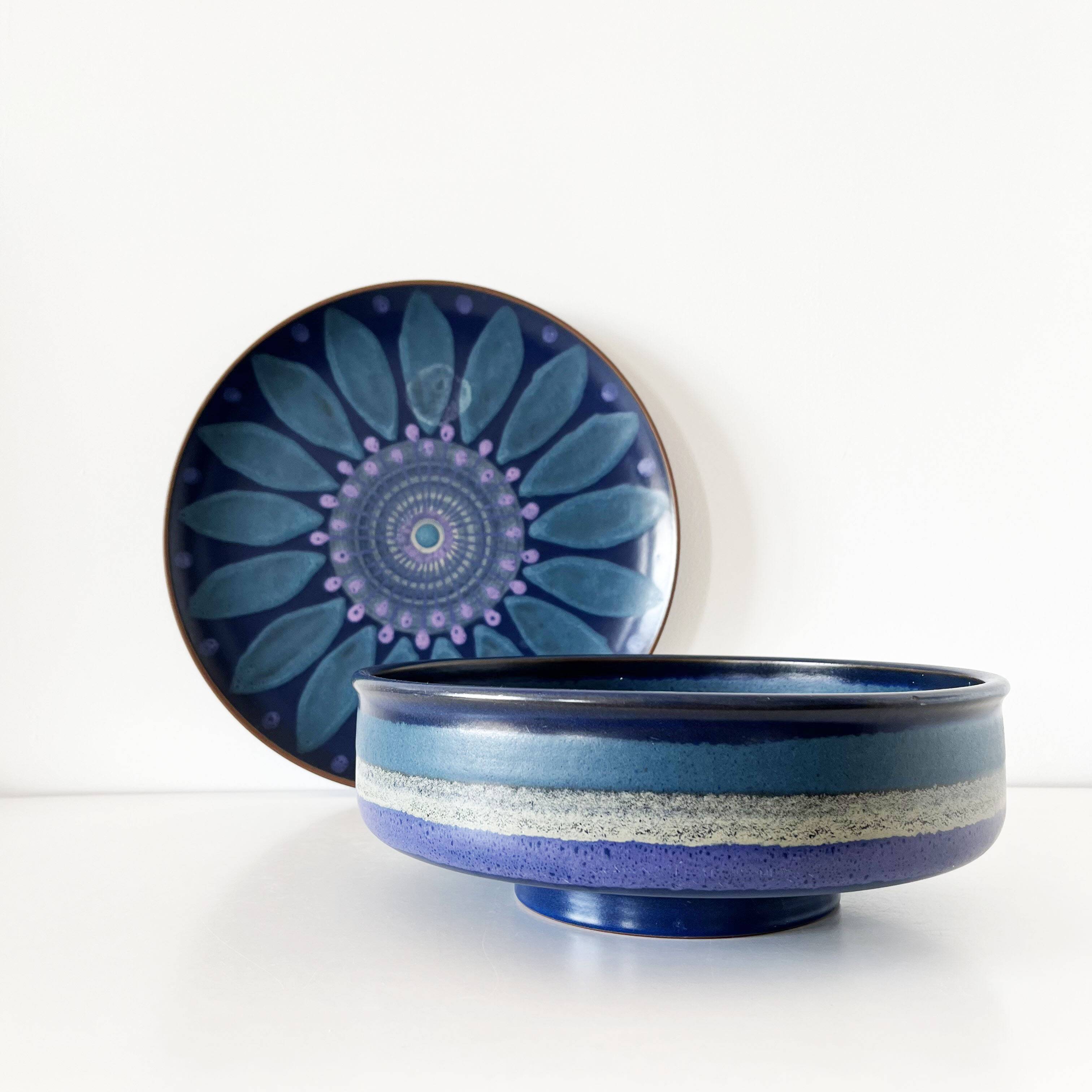 German ceramic dishes KMK viola 1960s