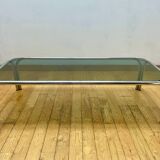 Vintage Chrome Coffee Table with Smoked Glass 1970s