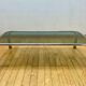 Table basse en chrome et verre fumée, années 70