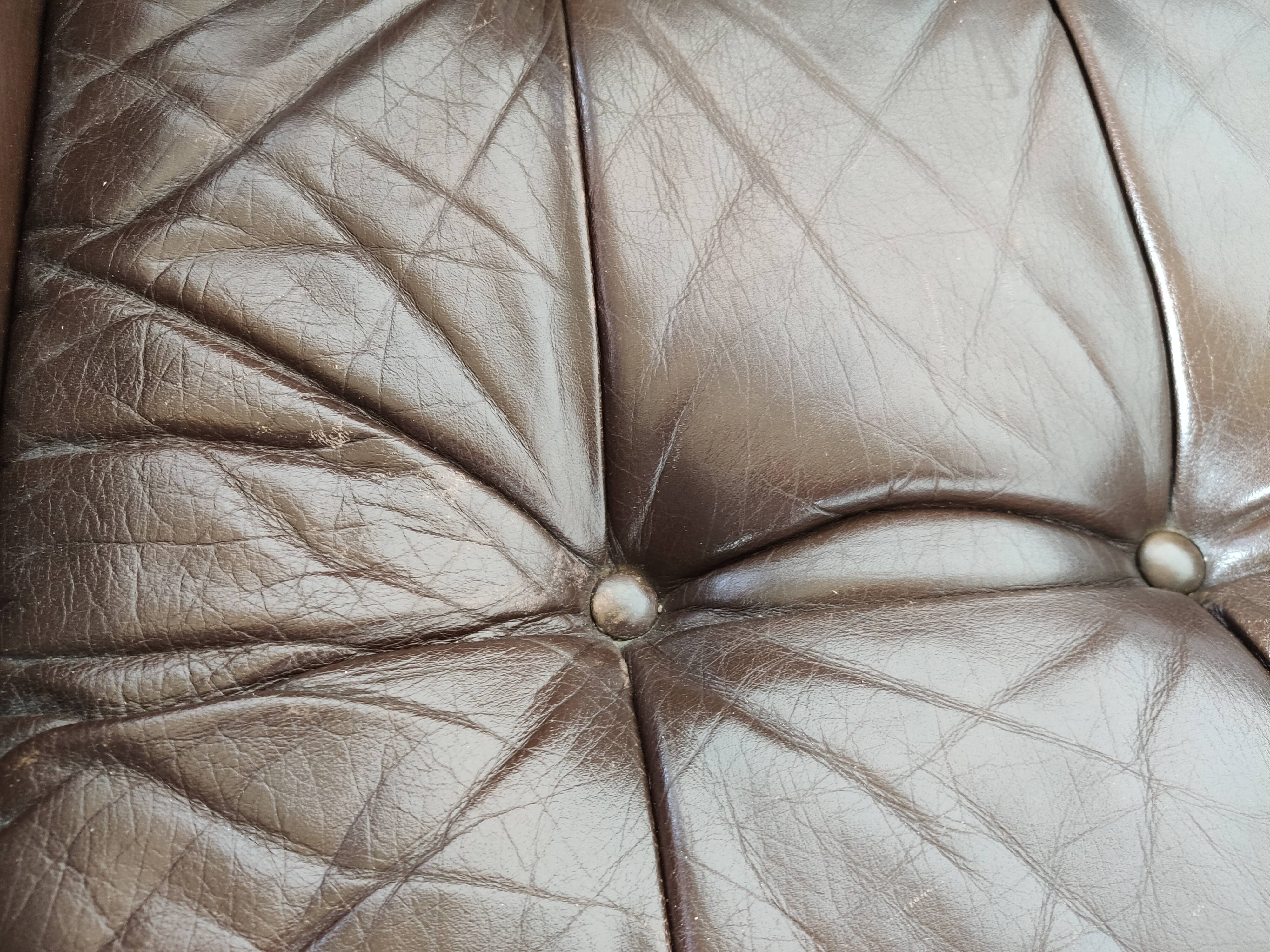 Sofa and 2 armchairs by Johan Bertil Ugggstrom 1970s chrome leather