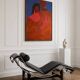 Large minimalist figurative painting couple "near you"