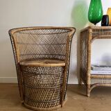 VINTAGE PALM TREE ARMCHAIR IN BURI