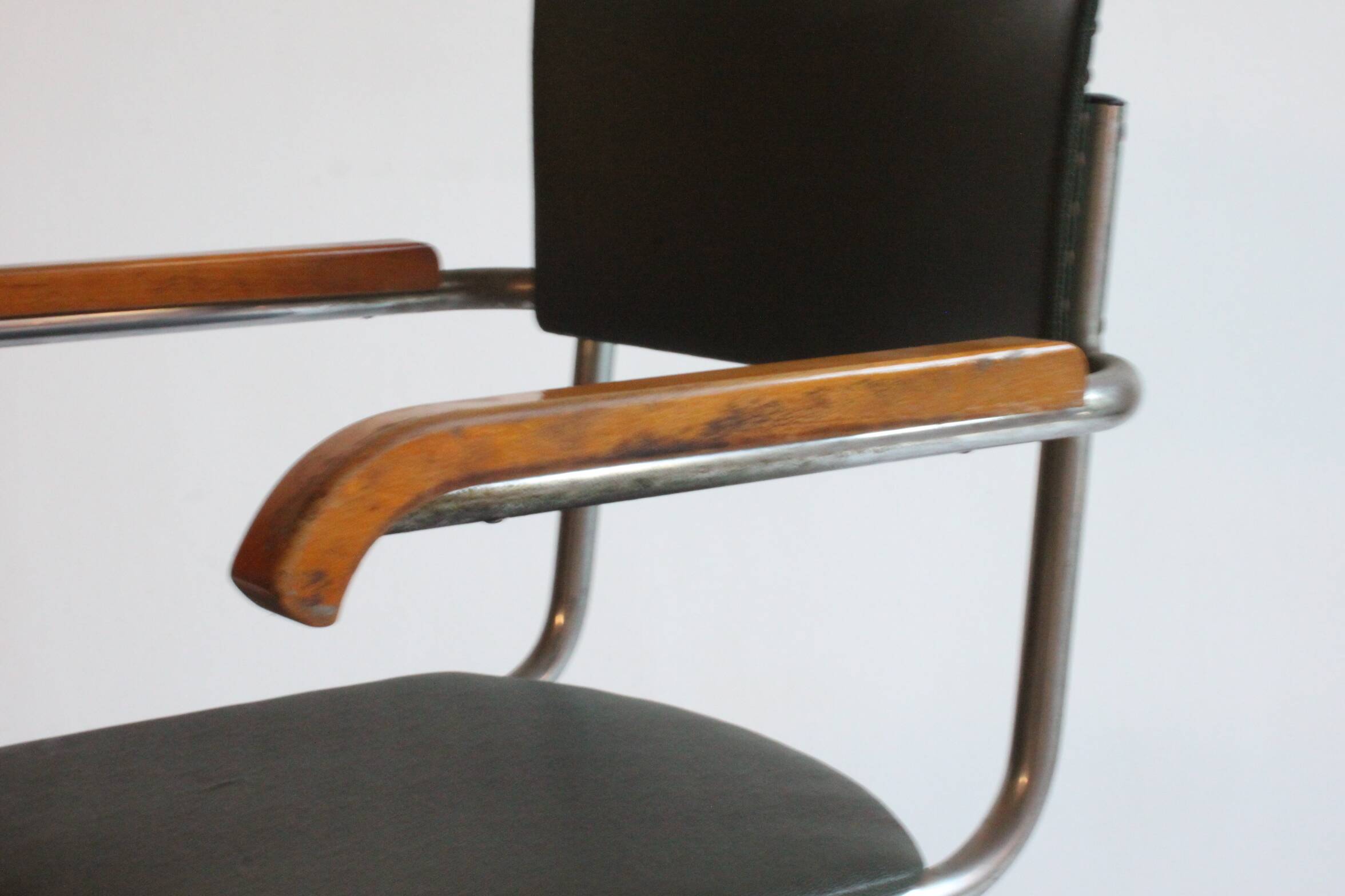 Art deco tubular Armchairs, 1930s set of two