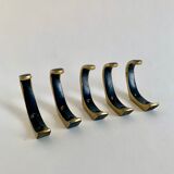 Brass wall hooks from Herta Baller, set of 5