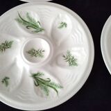 6 oyster plates in Limoges porcelain