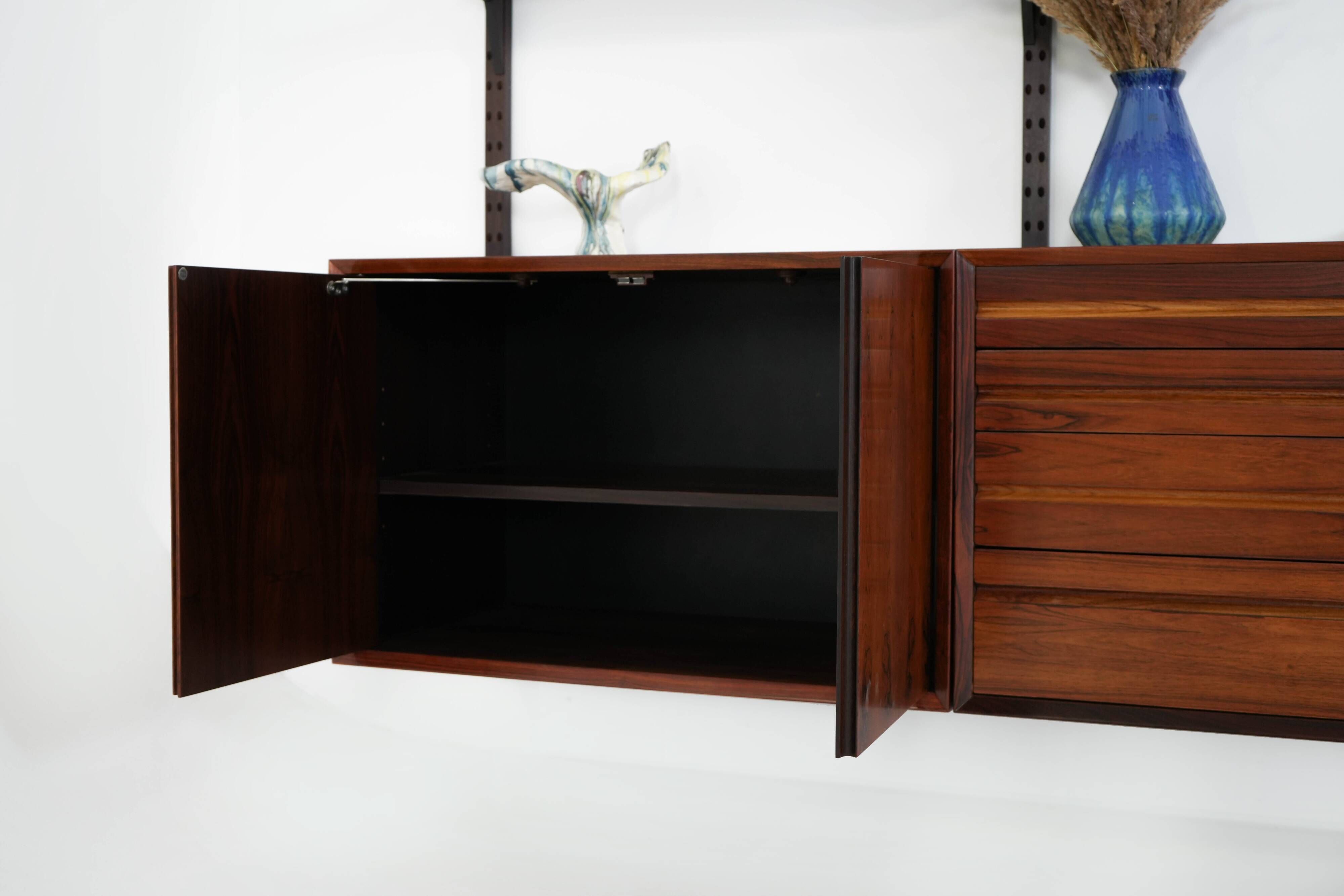 Modular shelving by Poul Cadovius, rosewood, 1970s
