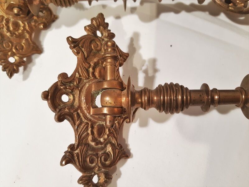 pair of candlesticks, a candle, piano 19th in bronze