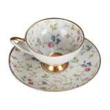 Cup and saucer set in bavaria 1950 porcelain