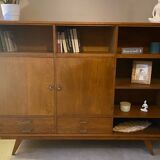 Vintage oak bookcase sideboard