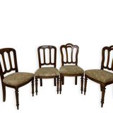 Ensemble de quatre chaises de style Umbertine