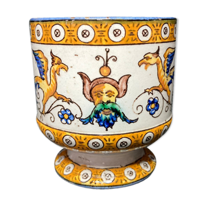 Vase faïence polychrome Renaissance