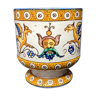 Gien, polychrome earthenware vase Renaissance XXth century