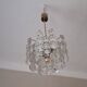 Kinkeldey brass and faceted glass 3-level chandelier, 1960s