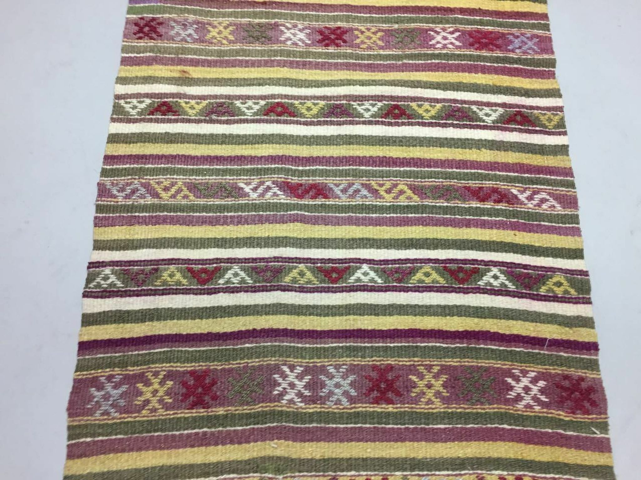 Turkish kilim runner 210x58 cm