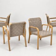 Model 45 Lounge Chairs by Alvar Aalto for Artek, 1970s, Set of 4