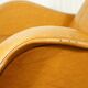 Fauteuil Italien simili cuir camel & son coussin 1960