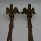 Ornements frontons bronze oiseaux ancien