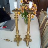 Pair of bronze lamp legs
